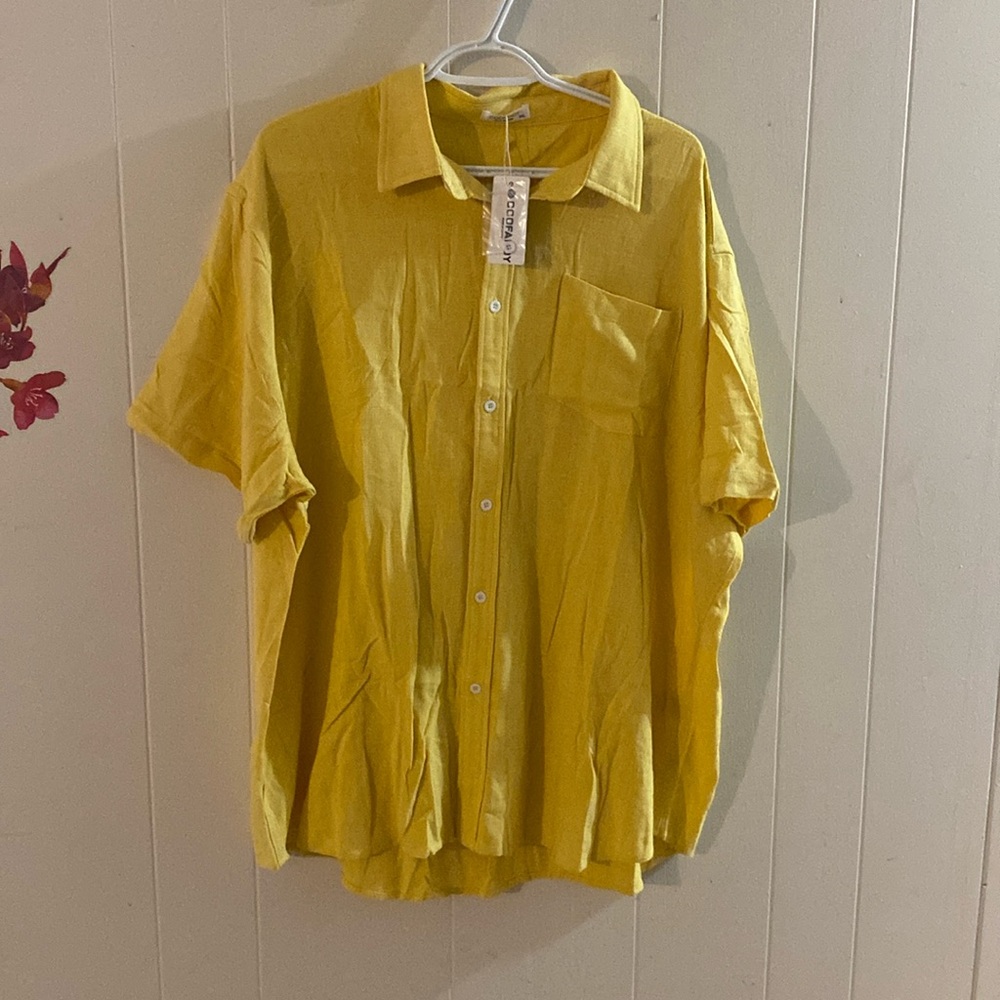New with tags Coofandy linen blend shirt